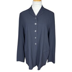 Strenesse Group Women's Black Single-Breasted Blazer Jacket Size 12